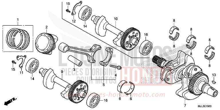 VILEBREQUIN/PISTON de NC750X DCT SWORD SILVER METALLIC (NHA95) 2014